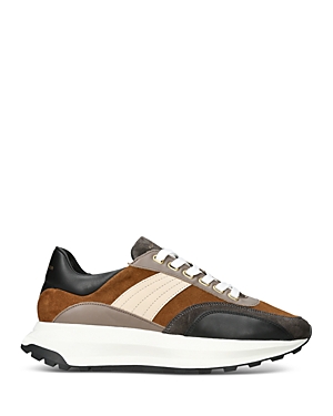 Shop Kurt Geiger Men's Gaspar Leather Sneaker In Brown