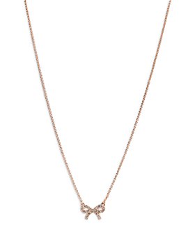 Ted Baker - Twinkle Bow Crystal Bow Pendant Necklace in Rose Gold Tone