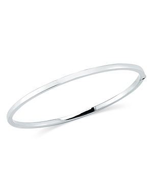 Roberto Coin Thin 18k Gold Oval Bangle In White