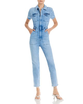 Good American - Fit For Success Denim Straight Leg Jumpsuit