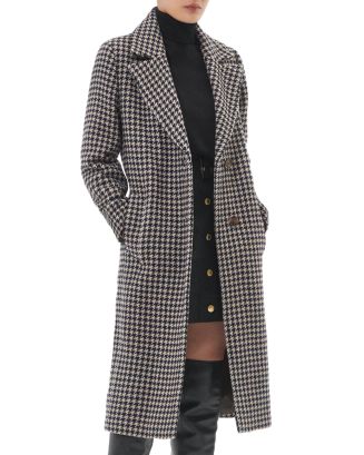 ジャケット・アウター ProustWool-Blend Melton Coat-houndstooth Mens Wool Blend Blazer Jacket Houndstooth Suit Blazer Notch