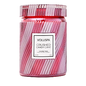 Voluspa Crushed Candy Cane Large Jar Candle, 18 Oz. In Candy Cane