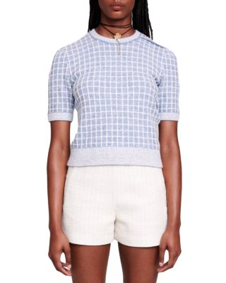 Maje - Malonyta Check Print Sweater