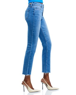 Cindy High Rise Ankle Straight Jeans in Music