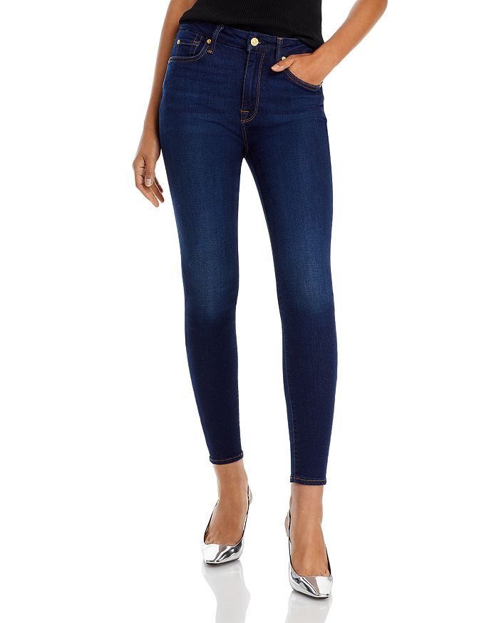 7 For All Mankind Slim Illusion High Rise Ankle Skinny Jeans