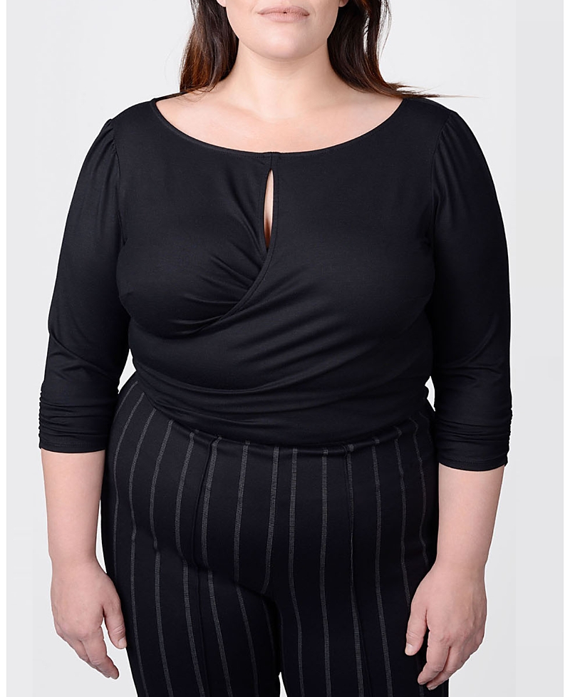 MAYES NYC TAMARA KEYHOLE WRAP TOP