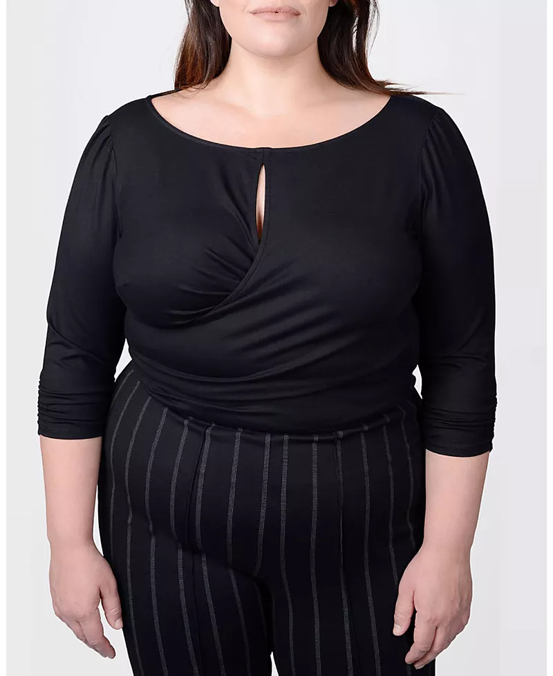 Mayes Nyc Tamara Keyhole Wrap Top