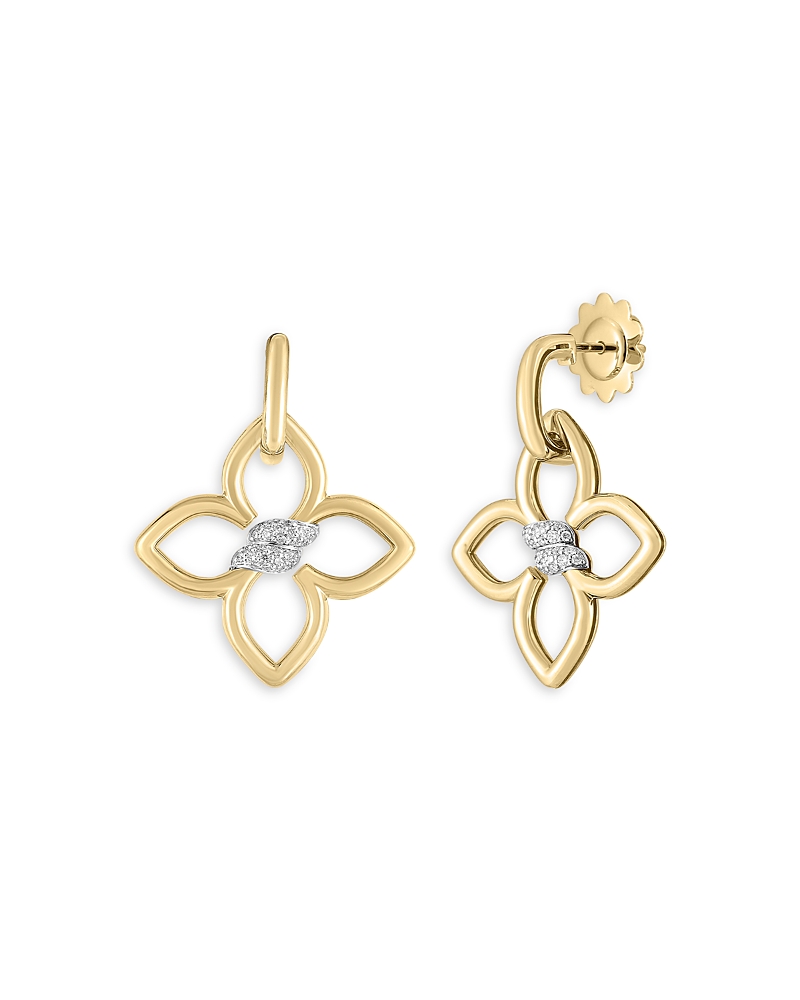 Roberto Coin 18k Yellow Gold Cialoma Earrings With Diamonds, 0.15 Ct. T. W. In Gold