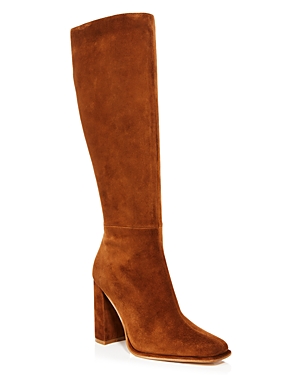 Aqua Women's Leigh Square Toe High Heel Boots - 100% Exclusive In Chestnut