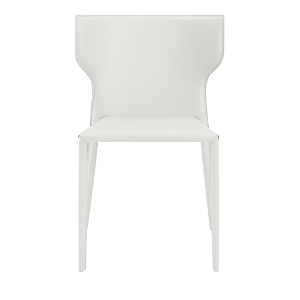 Euro Style Divinia Stacking Side Chair In White