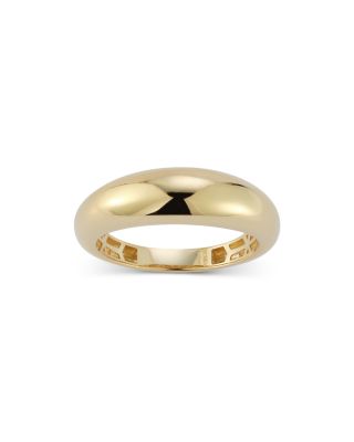14K Yellow Gold Polished Narrow Dome Ring