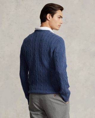 Cashmere Cable Knit Crewneck Sweater