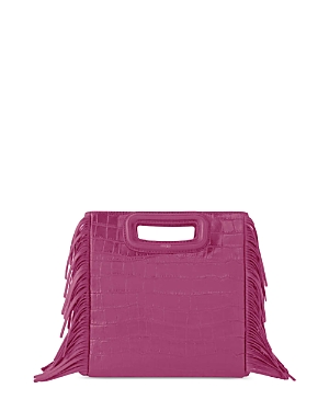 Shop Maje M Mini Bag In Purple Blackcurrant