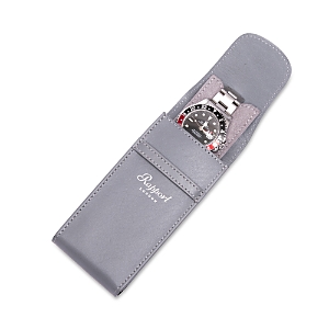 Rapport London Hyde Park Single Watch Leather Pouch In Gray