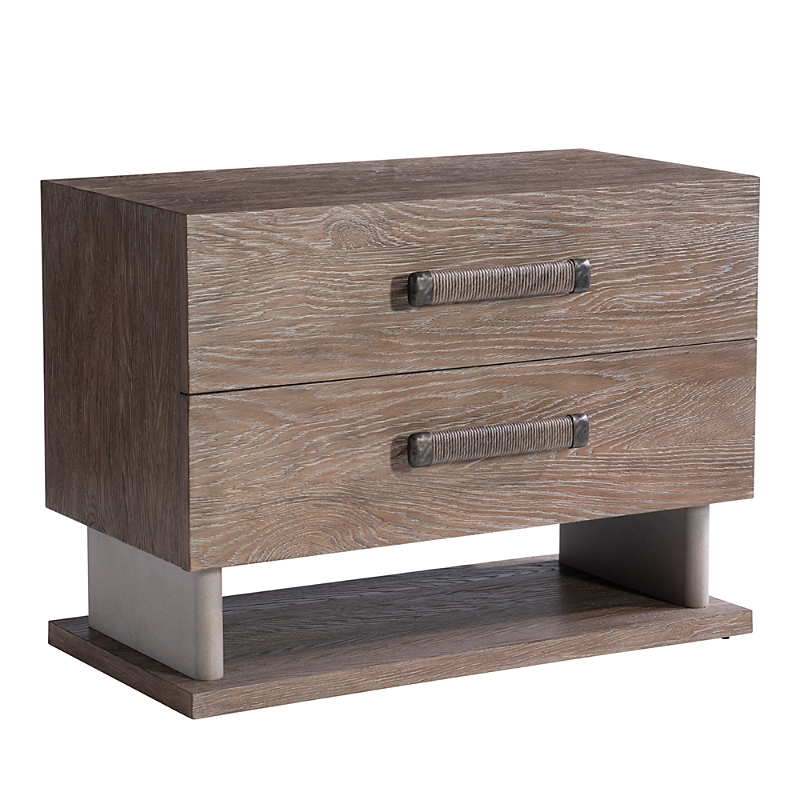 Bernhardt Casa Paros Nightstand With Panel Base In Dark Brown