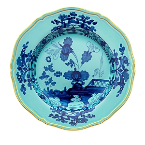 Ginori 1735 Oriente Italiano Flat Dessert Plate In Blue