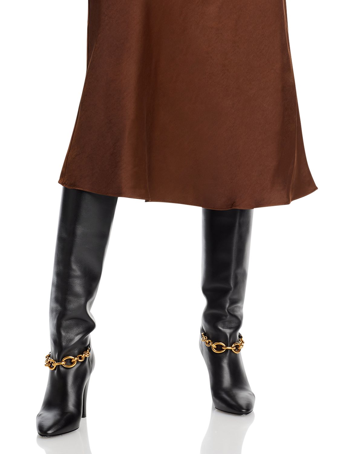 Midi Satin Slip Skirt - Exclusive thumbnail 7
