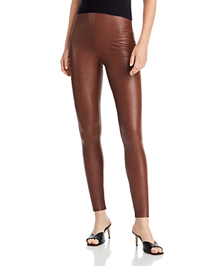 AQUA FAUX LEATHER HIGH WAIST LEGGINGS - 100% EXCLUSIVE