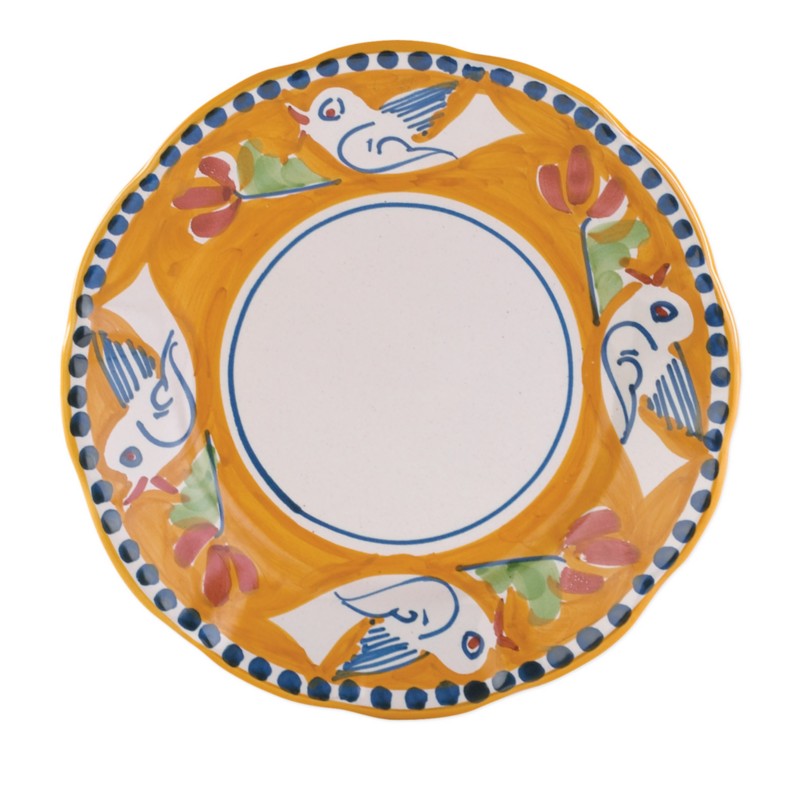 Vietri Campagna Uccello Salad Plate in Orange