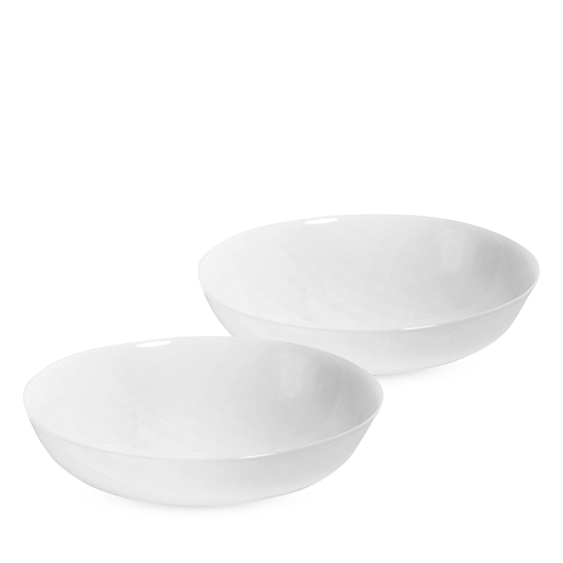Richard Brendon White Medium Coupe Bowl, Set Of 2 In White