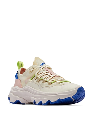 Sorel Kinetic Breakthru Tech Lace Up Sneaker Shoe In Chalk/cobalt Blue In Chalk, Cob