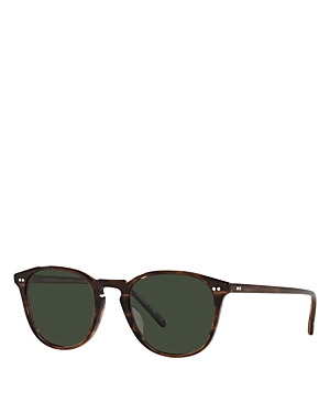 Oliver Peoples Forman La 51mm Polarized Pillow Sunglasses In Tortoise/green Polarized Solid