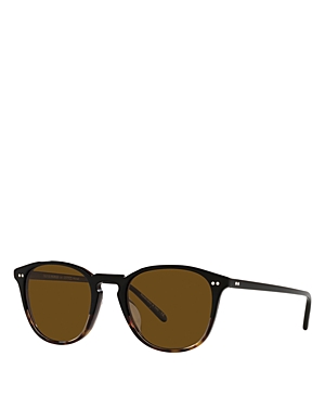 Shop Oliver Peoples Forman L.a. Square Sunglasses, 51mm In Black/brown Polarized Solid