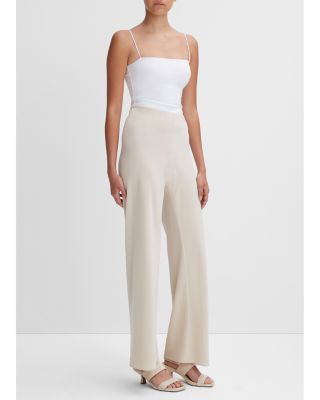 High Waist Crepe Biased Pants