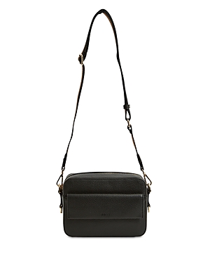 Shop Reiss Cleo Leather Camera Crossbody In Black