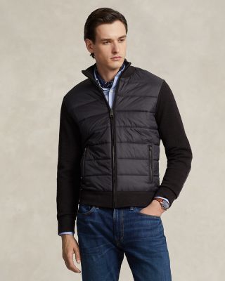 Polo Ralph Lauren - Wool Blend Hybrid Quilted Regular Fit Full Zip Mock Neck Sweater
