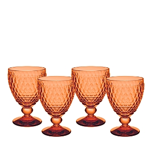 Shop Villeroy & Boch Boston Claret Glass, Set Of 4 In Apricot