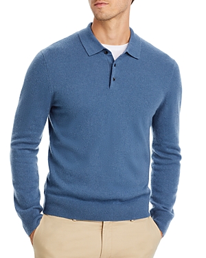 The Men's Store At Bloomingdale's Cashmere Three Button Polo Sweater In Bering Sea