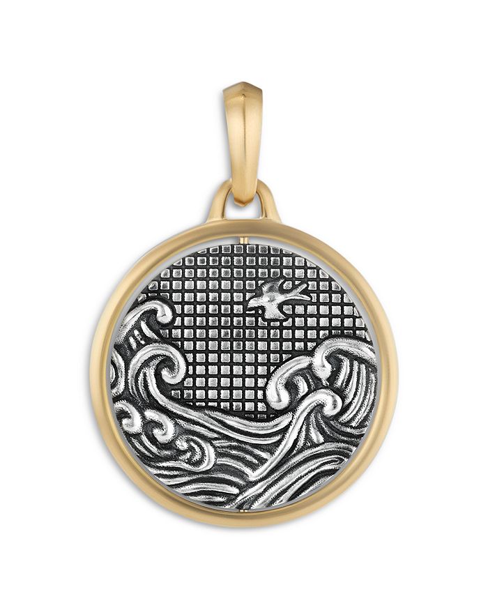 David Yurman - Water & Fire Duality Amulet in Sterling Silver with 18K Yellow Gold