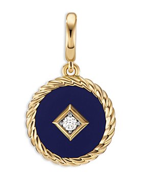 David Yurman - Cable Collectibles Navy Enamel Charm with Diamond