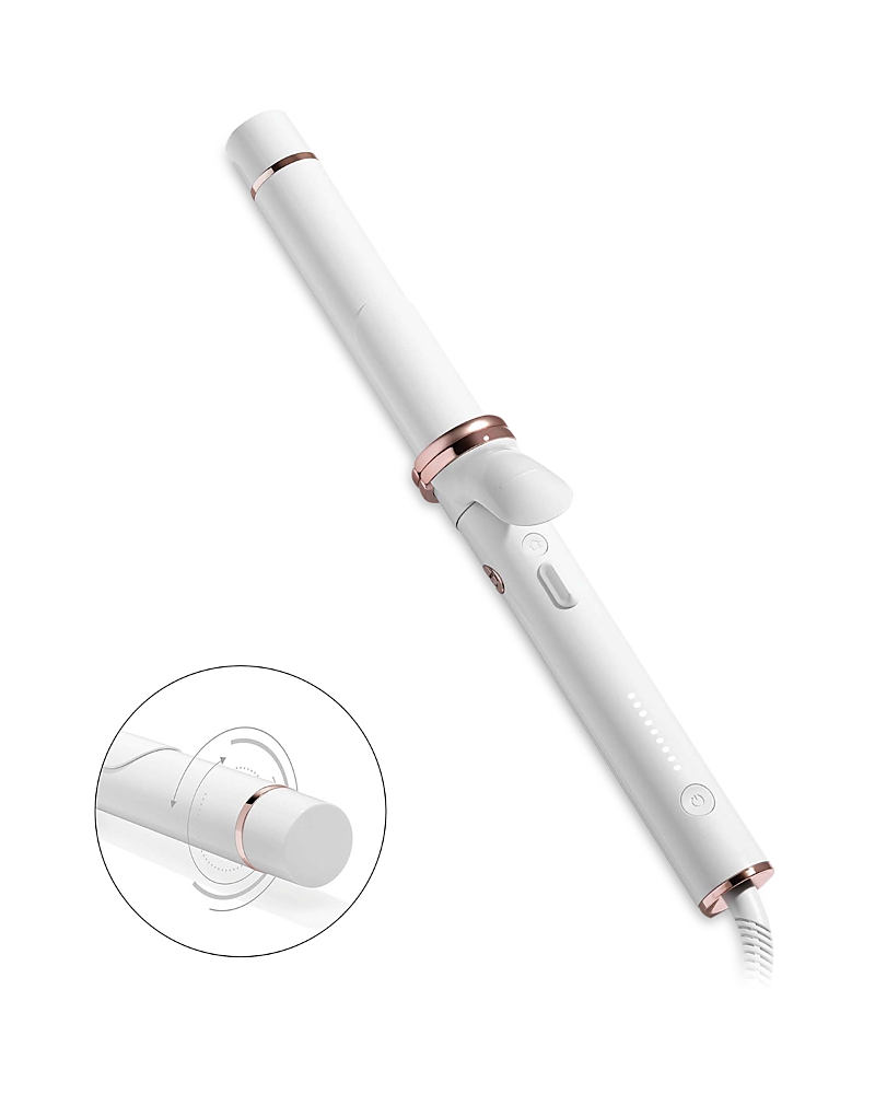 T3 Curlwrap 1.25 Automatic Rotating Curling Iron With Long Barrel In White
