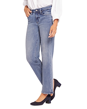 Shop Nydj Emma High Rise Relaxed Slender Straight Jeans In Romance