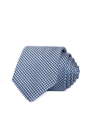 Hugo Boss Silk-blend Tie With Jacquard Pattern In Open Blue