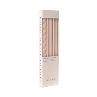 ILLUME Assorted Pale Pink Candle Tapers 3-pack, 7.65 Oz. | Bloomingdale's