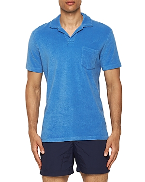 Orlebar Brown Terry Polo Shirt In Tidal