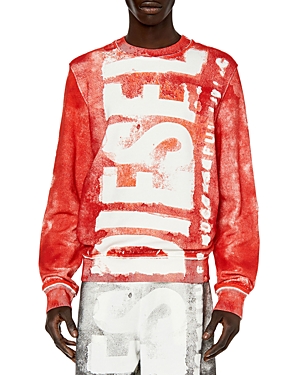 Shop Diesel Giny Logo Sweatshirt In Bright Red