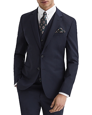 Reiss Hope Single Breasted Travel Suit Jacket In Navy