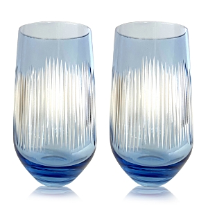 Michael Wainwright Berkshire Highball Glass, Set Of 2 In Blue