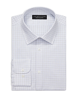 The Men's Store At Bloomingdale's Regular Fit Plaid Stretch Shirt - 100% Exclusive In Blue