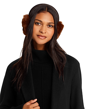 Surell Surrell Rex Rabbit Faux Fur Earmuff In Brown