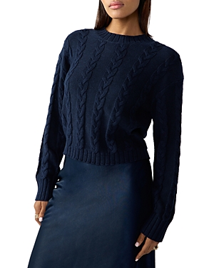 Sanctuary The Cable Sweater In Navy Reflection