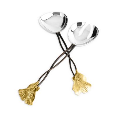 Golden Ginkgo Servers, Set of 2