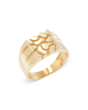 Bloomingdale's Mens' Nugget Signet Ring in 14K Yellow Gold