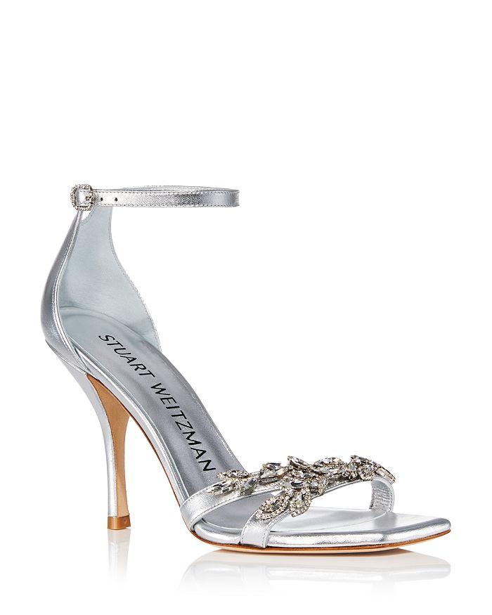 Stuart Weitzman Women s Nudist Vow Square Toe Crystal Embellished