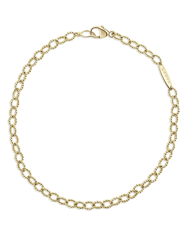 Lagos Signature Caviar Link Bracelet In Gold