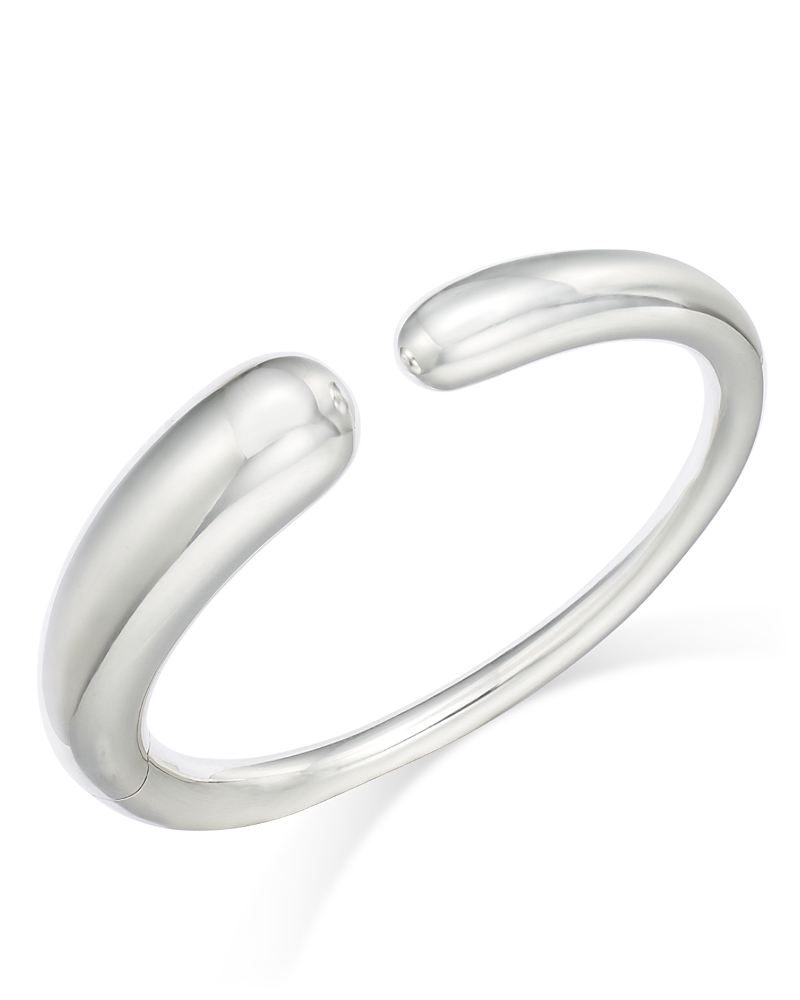 Georg Jensen Sterling Silver Mercy Rounded Edge Cuff Bangle Bracelet In Silver